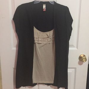 Shirt with built in Cardigan